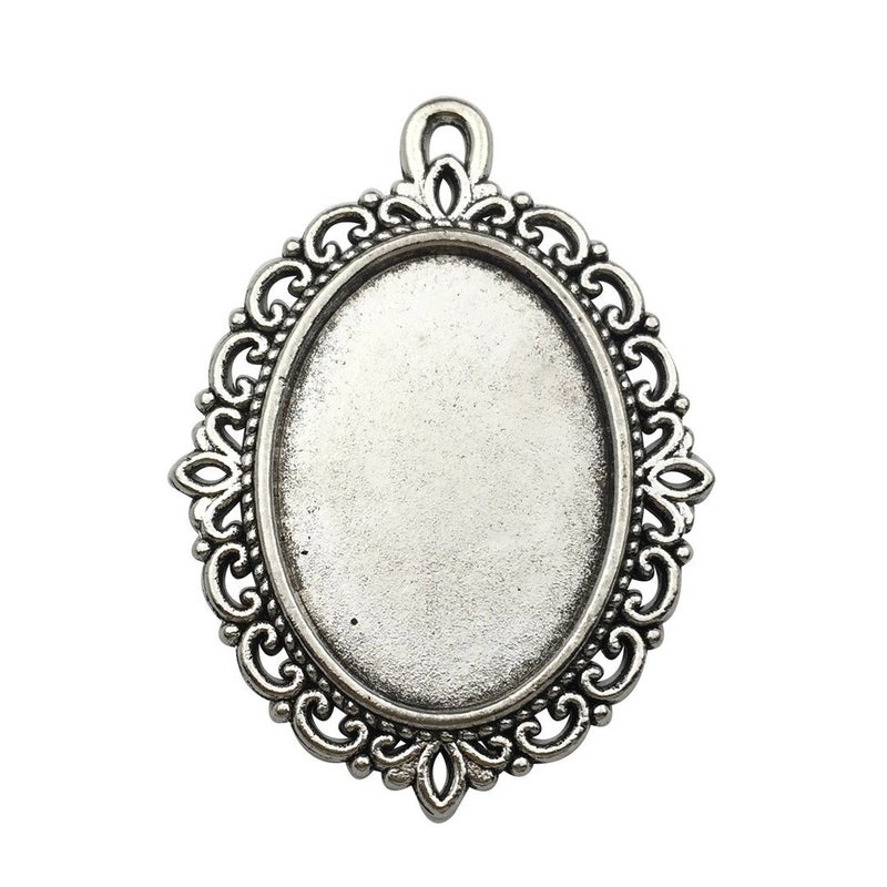 iloveDIYbeads 20pcs 18x25mm Oval Bezel Pendant Base Trays Cabochon Settings Trays Pendant Blanks 20pcs Mixed No Duplicate (M116) - Image 5